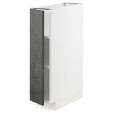 Mobile da cucina moderno: METOD in bianco, anta grigio scuro, forma rettangolare, design elegante.