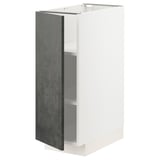 Mobile da cucina METOD, bianco con anta grigio scuro, design sottile, rettangolare, minimalista.