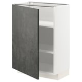 Mobile cucina METOD: grigio scuro, quadrato, ripiani regolabili, struttura bianca.