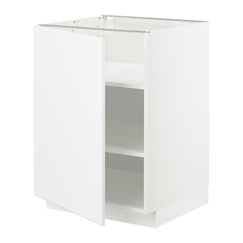 METOD Mobile base con ripiani - bianco, Kungsbacka bianco ...