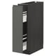 Blocco cucina METOD: grigio scuro, design moderno, maniglie integrate, cassetto estraibile.