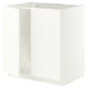 METOD Mobile base per lavello + 2 ante, bianco/Aspudden bianco opaco, 80x60 cm