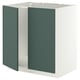 METOD Mobile base per lavello + 2 ante, bianco/Aspudden grigio scuro-verde, 80x60 cm