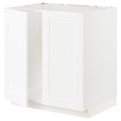 Mobile da cucina METOD bianco, design moderno, forma quadrata, materiale in legno.