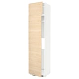 METOD Mobile frigo o congelatore/2 ante, bianco/Askersund effetto frassino chiaro, 60x60x240 cm
