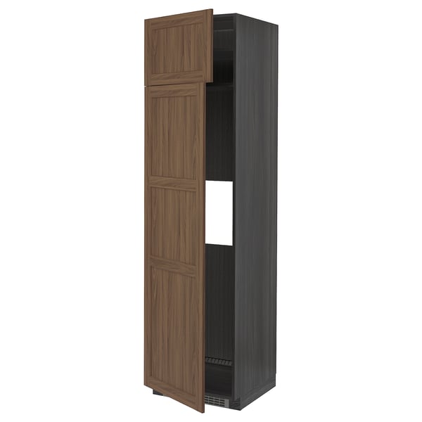 Mobile cucina METOD in noce con ripiano regolabile, anta in legno, cornice scura.