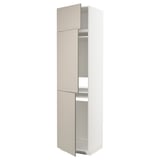 Mobiletto da cucina METOD in beige con anta beige, rettangolare, due ripiani a vista, design minimalista.