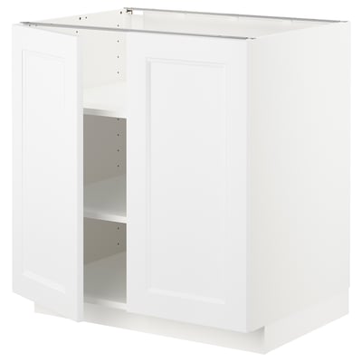 Mobile da cucina METOD bianco, rettangolare, design a due ante, telaio robusto, stile moderno.