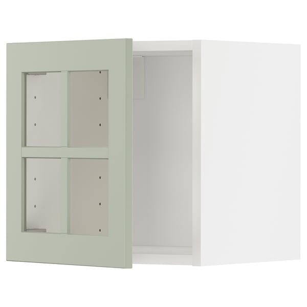 METOD pensile con anta a vetro, bianco/Stensund verde chiaro, 40x40 cm -  IKEA Italia