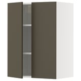 Armadio da cucina verde scuro, elegante e moderno. Due ripiani regolabili, anta reversibile.