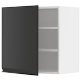 Armadio da cucina METOD, nero moderno, forma quadrata, interno bianco.