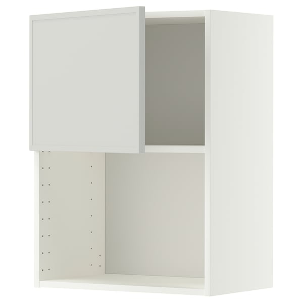 METOD Pensile per forno a microonde, bianco/Aspudden grigio chiaro, 60x80 cm