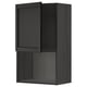 Un pensile ikea METOD in legno tinto nero dal design tradizionale. Ha una porta e ripiani regolabili.