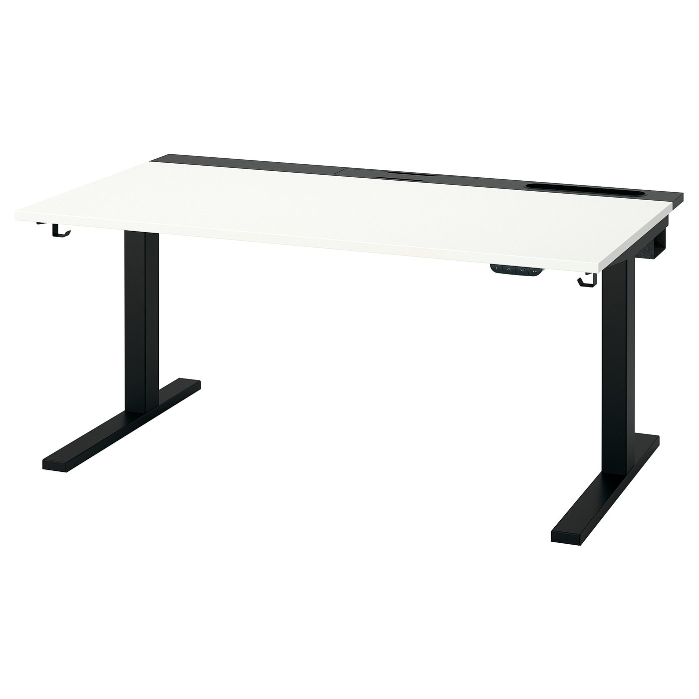 Juyancao Telaio Scrivania Elettrica Regolabile In Altezza, Motorizzata, Colore Bianco, Con Display LED E Memoria, Portata 80 Kg, Dimensioni Consigliate Piano 140x80 Cm