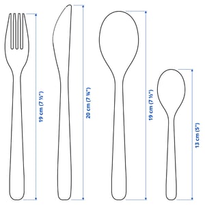 Set di posate dorate con manici in bambù - 3 pz
