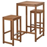Set NÄMMARÖ da esterno in legno con tavolo e sgabelli, marrone.