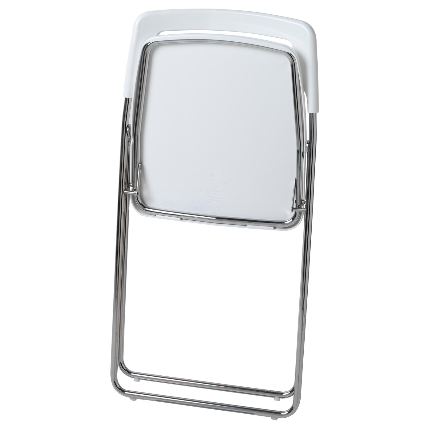NISSE Sedia pieghevole, lucido bianco, cromato - IKEA IT