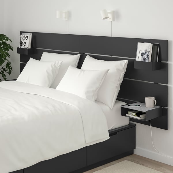 Nordli Struttura Letto Contenitore Testier Antracite 160x200 Cm Ikea It