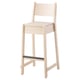 NORRÅKER Sgabello bar con schienale, betulla, 74 cm