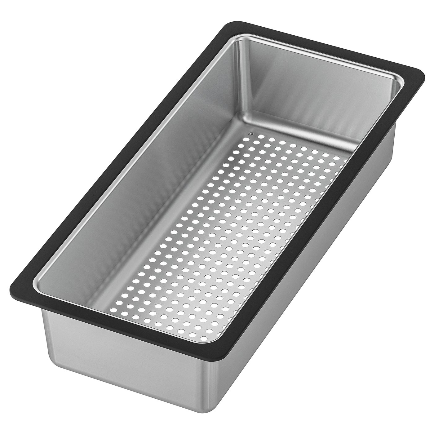 IKEA NORRSJÖN Scolapasta In Acciaio Inox – Con Bordi In Gomma Antiscivolo – Per Lavelli E Piani Cucina