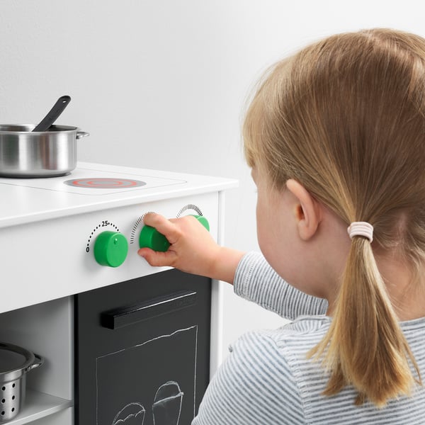 NYBAKAD Cucina gioco con anta scorrevole, bianco, 49x30x50 ...