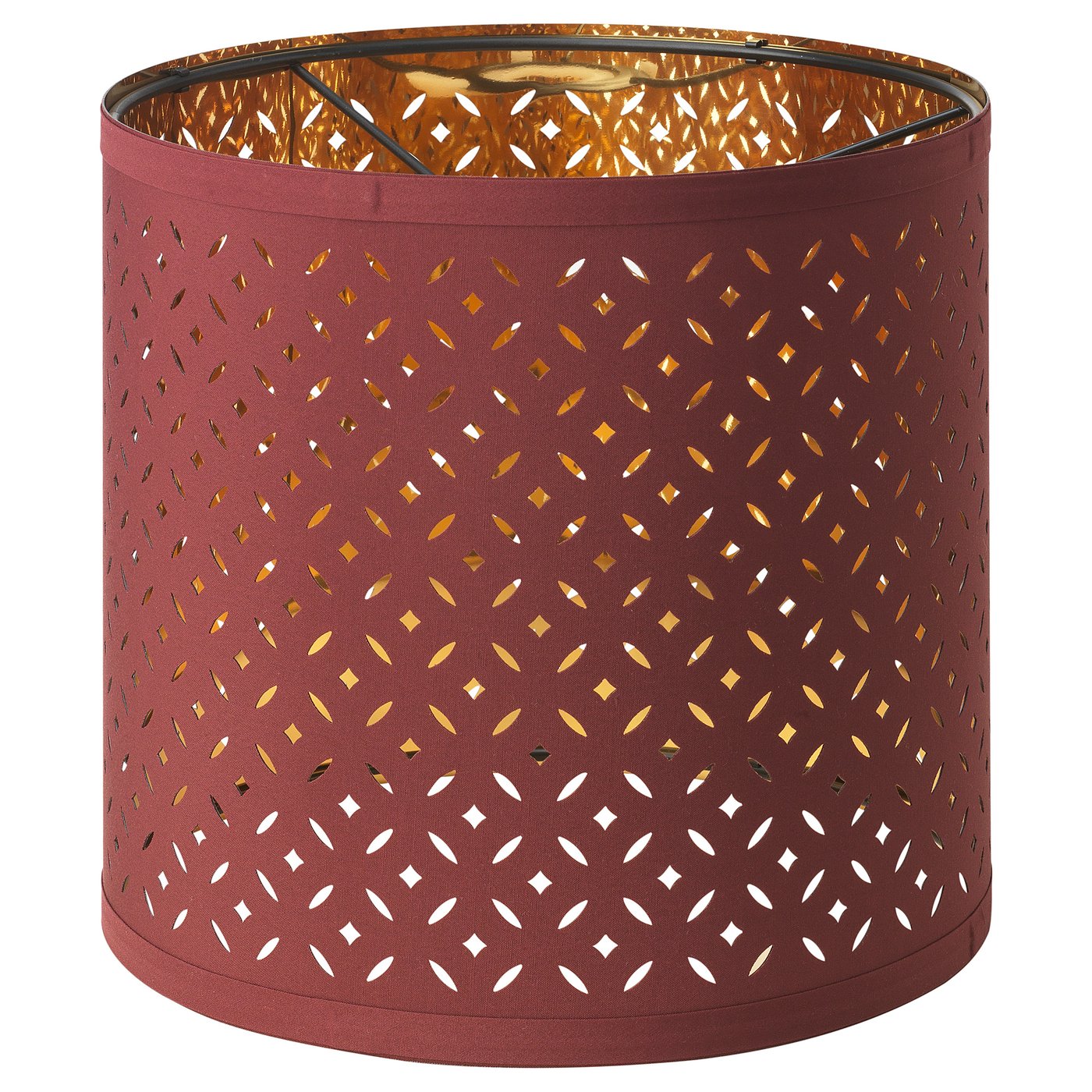 NYMÖ Paralume - rosso scuro, color ottone - IKEA