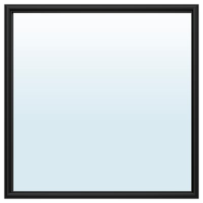 Specchio NYPONBUSKE: quadrato, nero, design elegante, a parete, vetro riflettente.