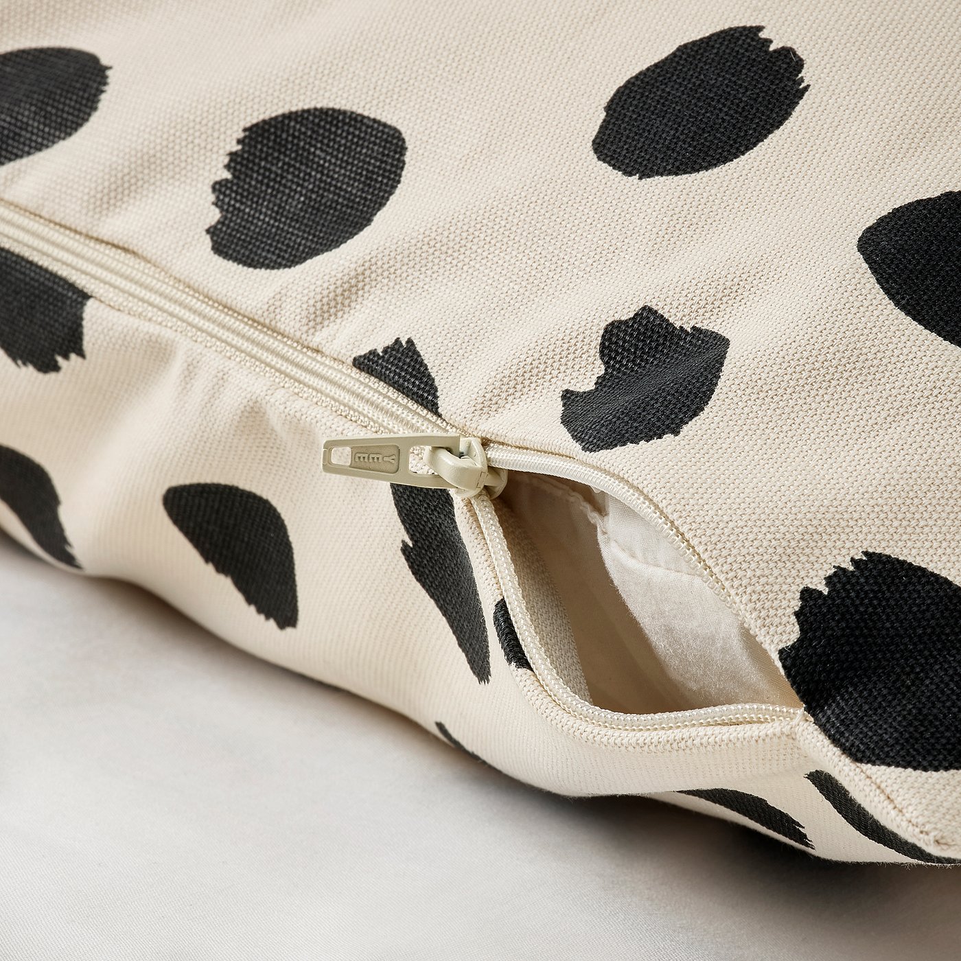 Bageyou Federa Cuscino 40x40 Cm Con Simpatico Cane A Pois - Lino Misto - Regina