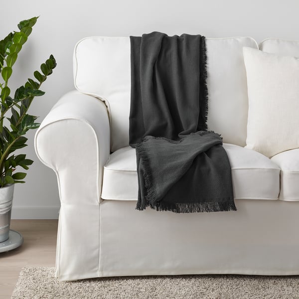 Oddrun Plaid Grigio 130x170 Cm Ikea It