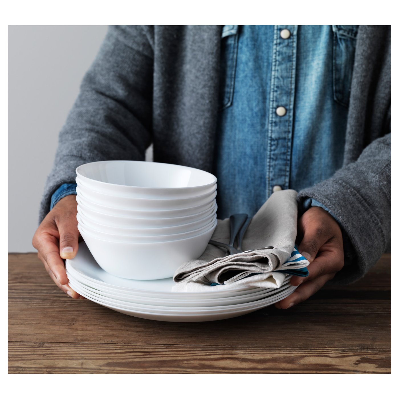 OFTAST Piatto, bianco - IKEA IT