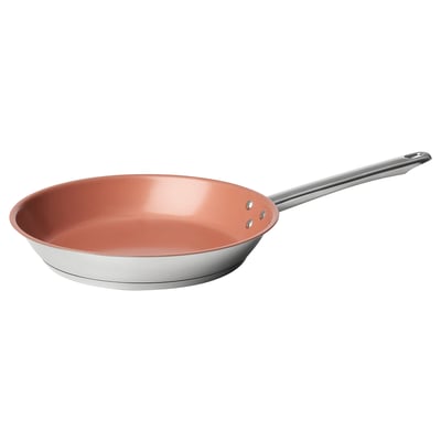 Padella OUMBÄRLIG, corallo, acciaio inox, forma rotonda, manico facile da impugnare, rivestimento antiaderente.
