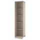 PAX Elemento angolare supplem/4 ripiani, grigio-beige, 53x58x236 cm