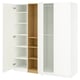 PAX / FORSAND Combinazione di guardaroba, bianco bianco/effetto rovere, 185x60x201 cm