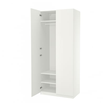 PAX / FORSAND Guardaroba, bianco/bianco, 100x60x236 cm