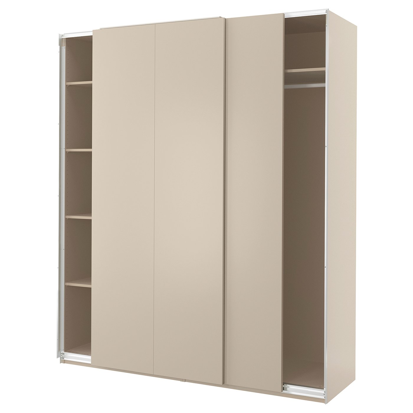 PAX / HASVIK Combinazione di guardaroba - grigio-beige/grigio-beige 200x66x236 cm