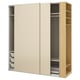 PAX / HASVIK Guardaroba con ante scorrevoli, grigio-beige grigio-beige/effetto rovere, 220x66x236 cm