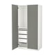 Armadio Ikea PAX, azzurro, mobile alto con cassetti.