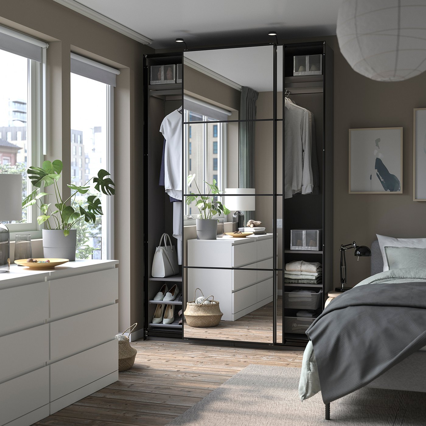 Guardaroba Pieghevole INTIRILIFE Grigio Cenere - Scarpiera Da 9 Ripiani, Facile Montaggio - Foto 5