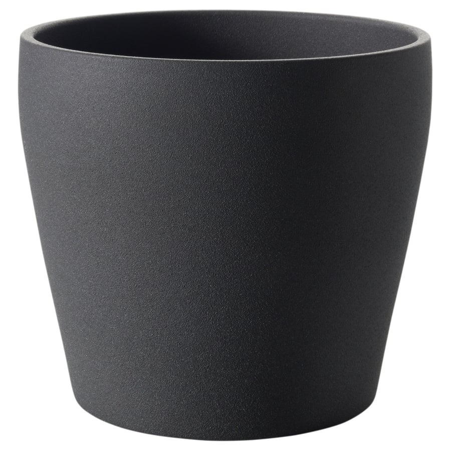 Prosper Plast Vaso Per Fiori – 12 X 12,2 Cm – Grigio Scuro – Plastica Riciclata Ecologica