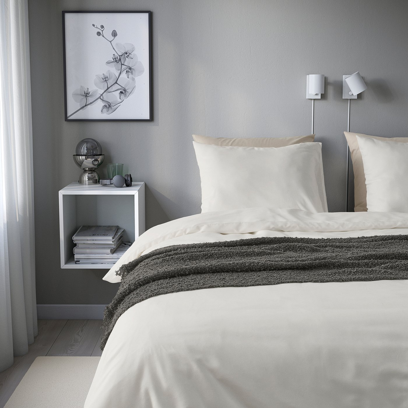 Copripiumino Singolo In Cotone Rinforzato - Set 2 Pezzi Con Federa, Bianco, Certificato Oeko-Tex, Misure 135x200 Cm - Foto 12