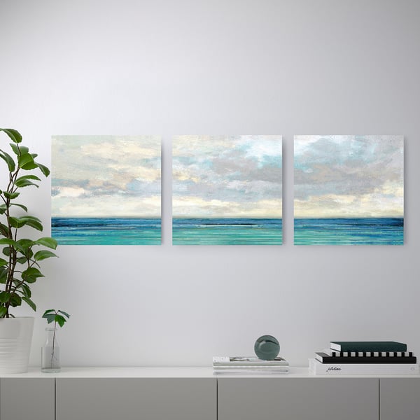 Pjatteryd Set Di 3 Canvas Mare E Cielo Ikea It