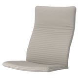 Un cuscino per sedia POÄNG beige con un design testurizzato a coste per il massimo comfort e un look elegante. È morbido e realizzato in resistente tessuto di poliestere.