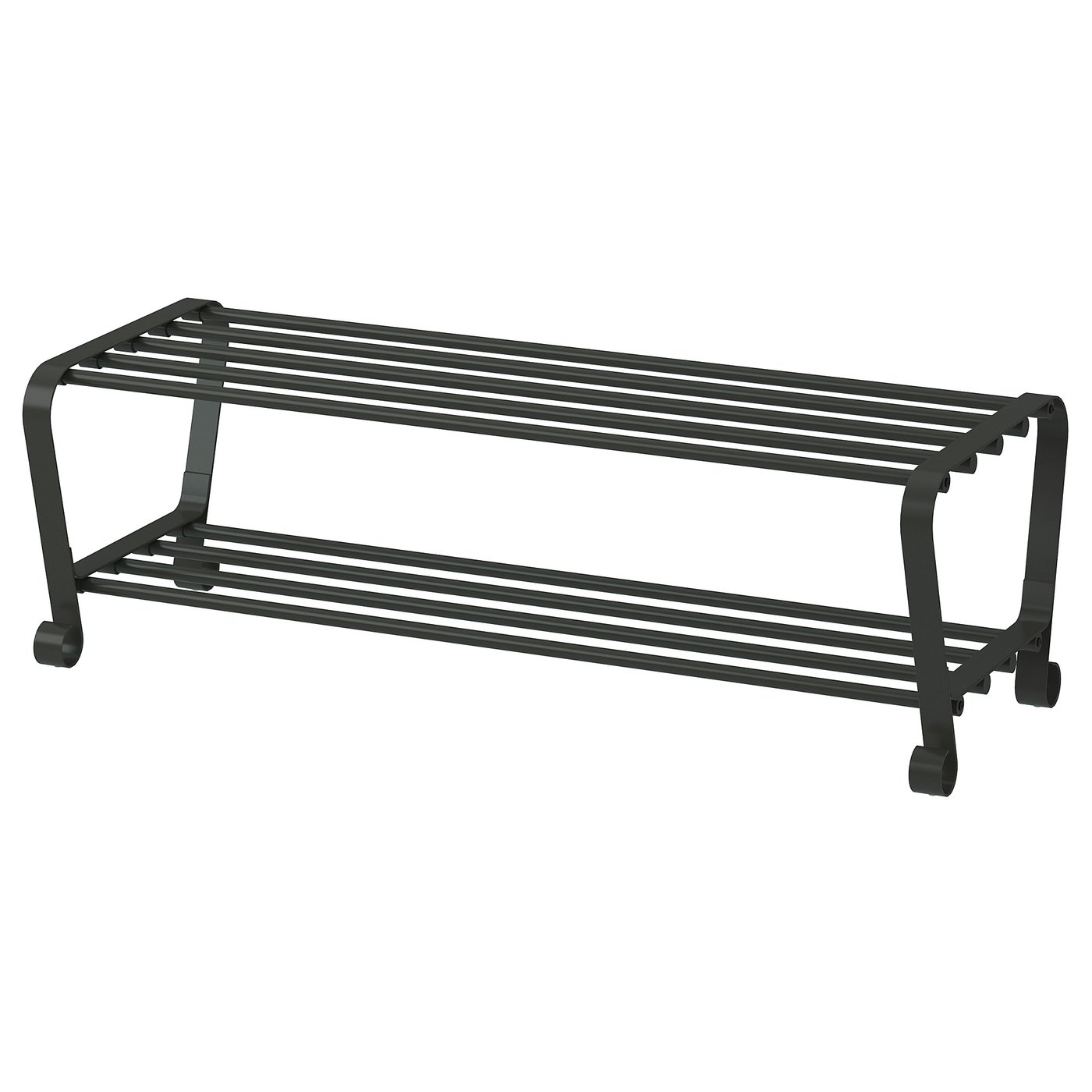PORTIS Rastrelliera per scarpe - nero 90x34x28 cm