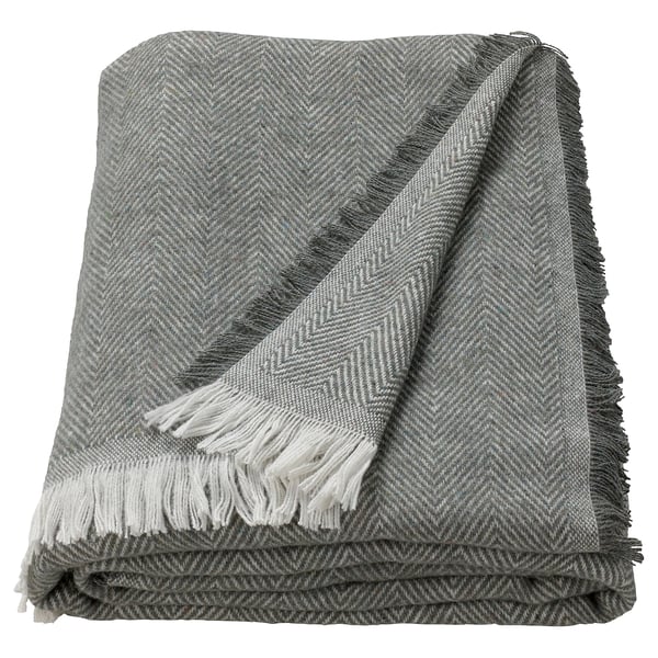 PUKVETE Plaid, grigio, 130x170 cm