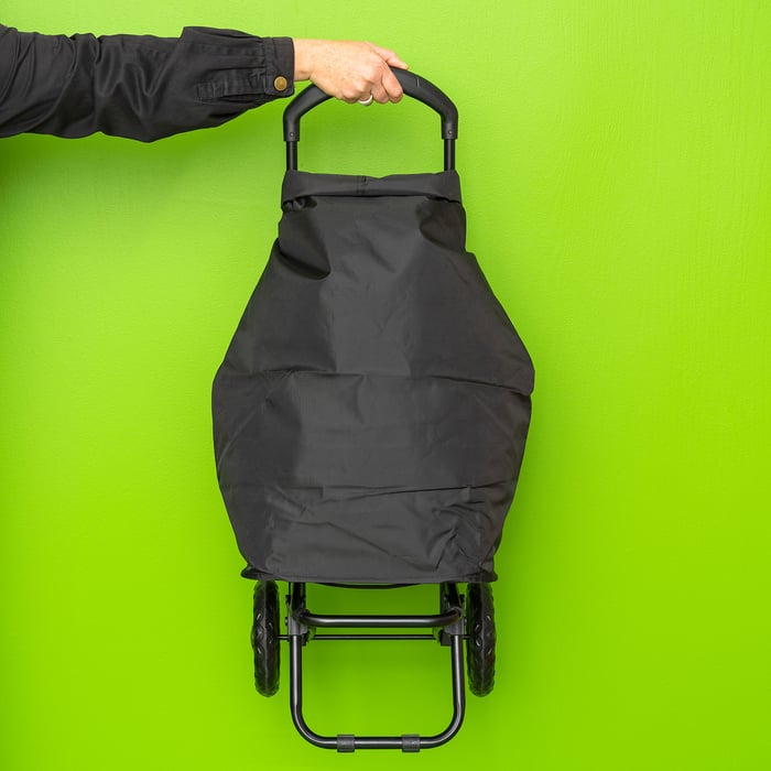 Carrello Della Spesa 4 Ruote Julia – 50 Litri, Borsa Termica 7 Litri, Nero Azabache, Carico Max 30 Kg