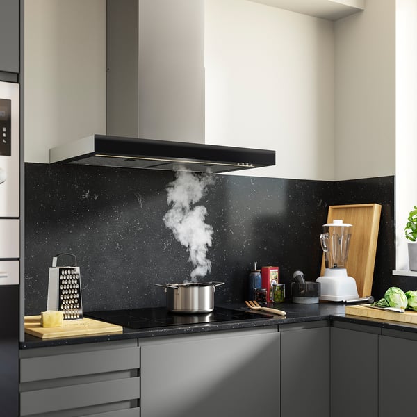 RÄFSEBO Cappa da fissare alla parete, IKEA 500 color acciaio inox, 80 cm