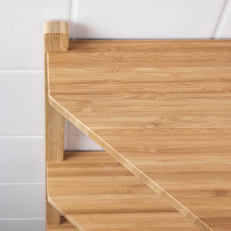 Scaffale Da Terra Per Bagno In Bambù Deluxe - 5 Ripiani, Ecologico, 109 Cm Di Altezza