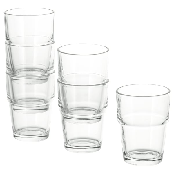 Set di bicchieri trasparenti Rõhjes, impilabile, design semplice.