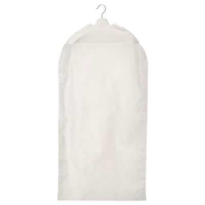 RENSHACKA copriabiti bianco; si appende alla gruccia, trasparente; protegge dalla polvere.