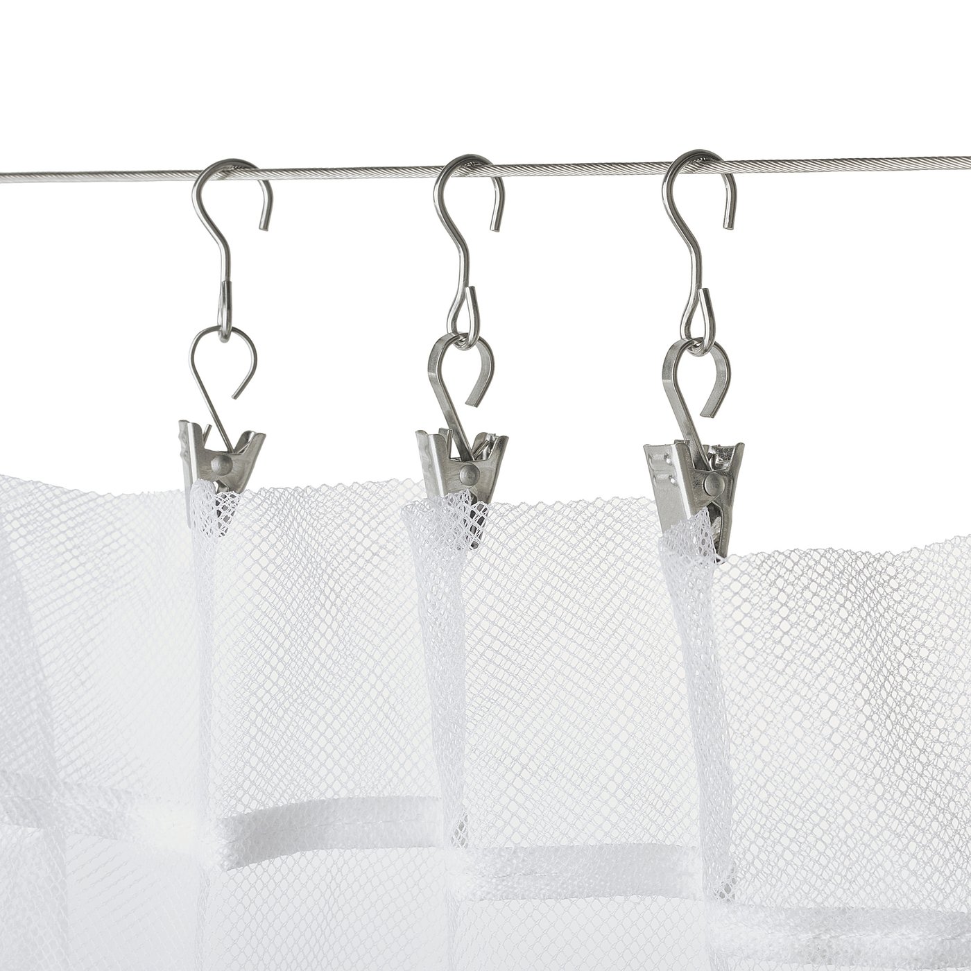 Rullo a T Rewagi per Tende - Set 100 Ganci Girevoli Bianchi 4,9cm